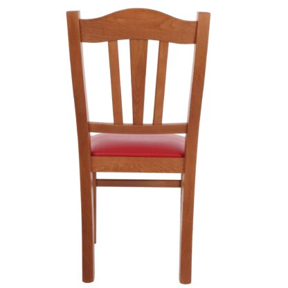 Scaun Silvana tapitat, cadru cires, imitatie piele, rosu 21900 - imagine 6