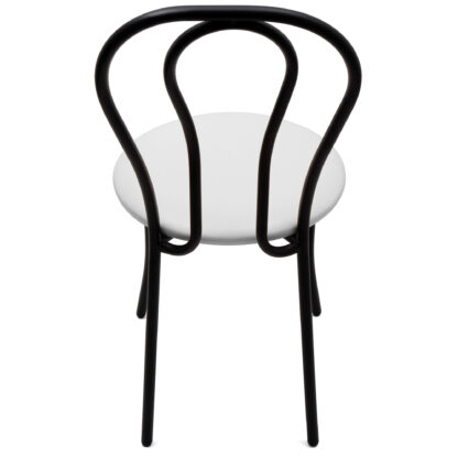 Scaun Tulipan, alb 21894, 89x40x50 cm, cadru negru, imitatie piele - imagine 4