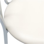 Scaun Tulipan, crem 21834, 89x40x50 cm, cadru crom, imitatie piele - imagine 5