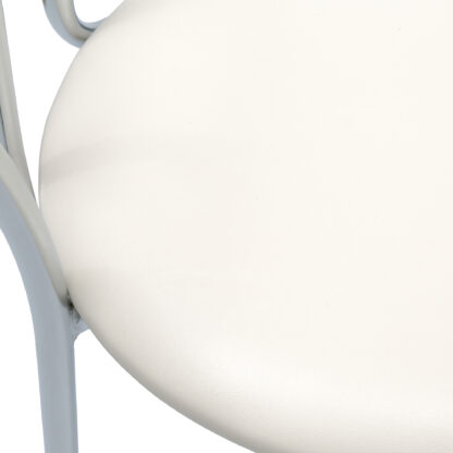 Scaun Tulipan, crem 21834, 89x40x50 cm, cadru crom, imitatie piele - imagine 5