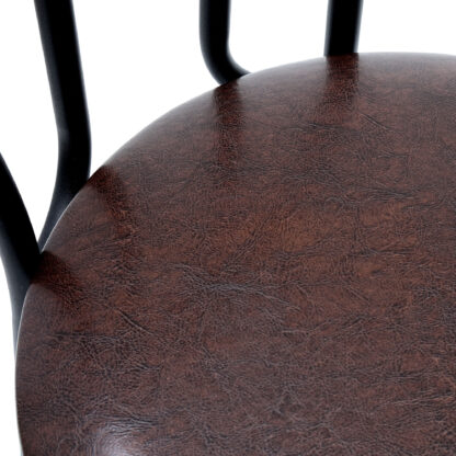 Scaun Tulipan, maro 15611, 89x40x50 cm, cadru negru, imitatie piele - imagine 5