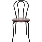 Scaun Tulipan, maro 15611, 89x40x50 cm, cadru negru, imitatie piele - imagine 4