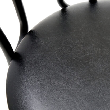 Scaun Tulipan, negru 21901, 89x40x50 cm, cadru negru, imitatie piele - imagine 5