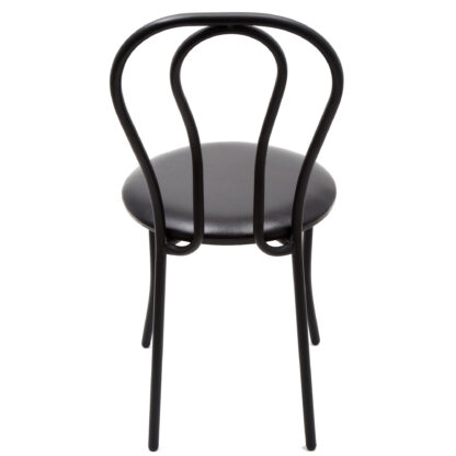 Scaun Tulipan, negru 21901, 89x40x50 cm, cadru negru, imitatie piele - imagine 2