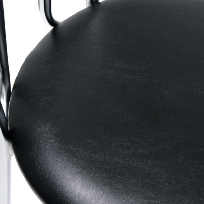 Scaun Tulipan, negru 21901, 89x40x50 cm, cadru crom, imitatie piele - imagine 5