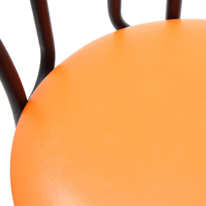 Scaun Tulipan, portocaliu 21895, 89x40x50 cm, cadru negru, imitatie piele - imagine 5