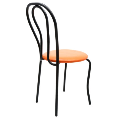 Scaun Tulipan, portocaliu 21895, 89x40x50 cm, cadru negru, imitatie piele - imagine 3