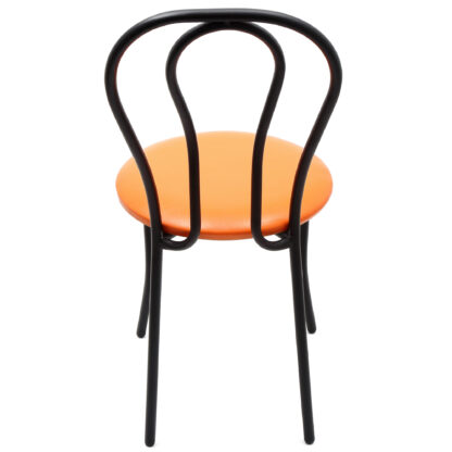 Scaun Tulipan, portocaliu 21895, 89x40x50 cm, cadru negru, imitatie piele - imagine 2