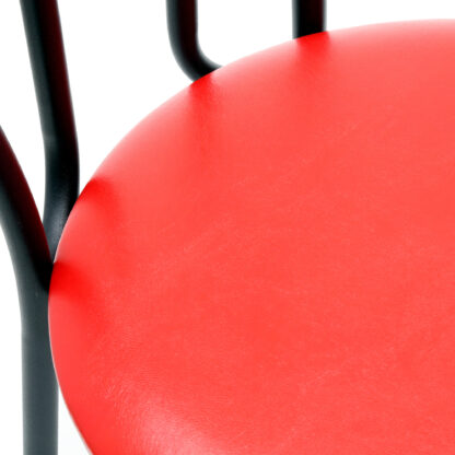 Scaun Tulipan, rosu 21900, 89x40x50 cm, cadru negru, imitatie piele - imagine 5