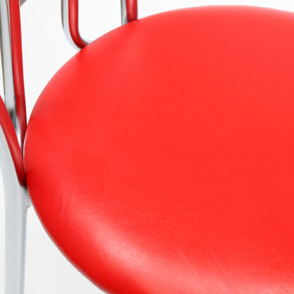 Scaun Tulipan, rosu 21900, 89x40x50 cm, cadru crom, imitatie piele - imagine 5