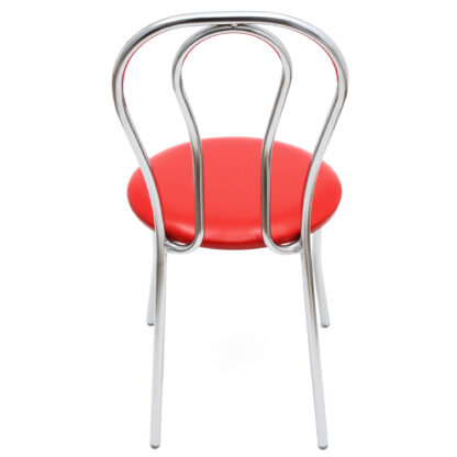 Scaun Tulipan, rosu 21900, 89x40x50 cm, cadru crom, imitatie piele - imagine 3