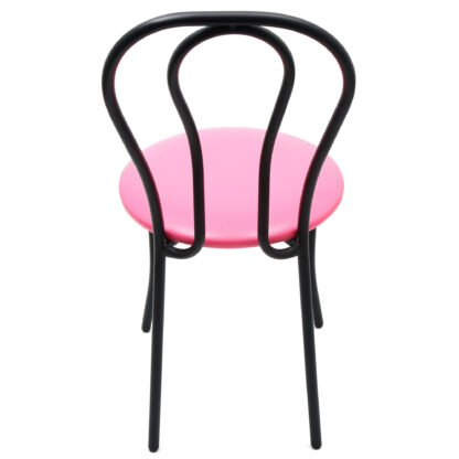 Scaun Tulipan, roz 21896, 89x40x50 cm, cadru negru, imitatie piele - imagine 4