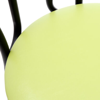 Scaun Tulipan, verde 21899, 89x40x50 cm, cadru negru, imitatie piele - imagine 5