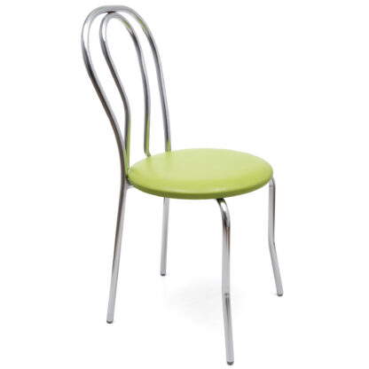 Scaun Tulipan, verde 21899, 89x40x50 cm, cadru crom, imitatie piele