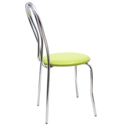 Scaun Tulipan, verde 21899, 89x40x50 cm, cadru crom, imitatie piele - imagine 4