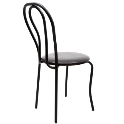 Scaun Tulipan, wenge 21835, 89x40x50 cm, cadru negru, imitatie piele - imagine 2