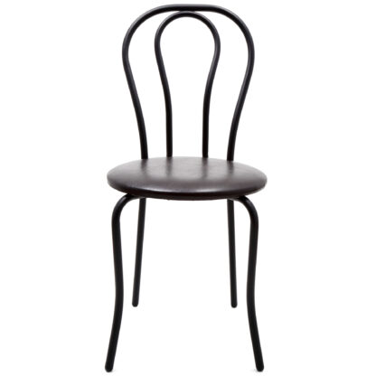 Scaun Tulipan, wenge 21835, 89x40x50 cm, cadru negru, imitatie piele - imagine 3