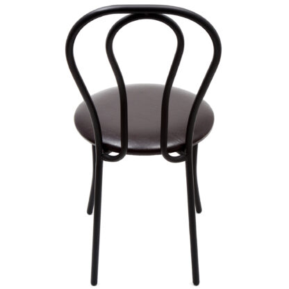 Scaun Tulipan, wenge 21835, 89x40x50 cm, cadru negru, imitatie piele - imagine 4