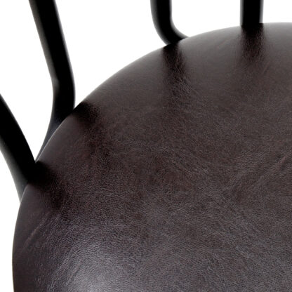 Scaun Tulipan, wenge 21835, 89x40x50 cm, cadru negru, imitatie piele - imagine 5