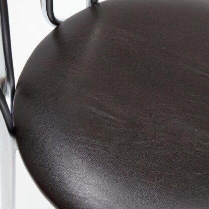 Scaun Tulipan, wenge 21835, 89x40x50 cm, cadru crom, imitatie piele - imagine 5