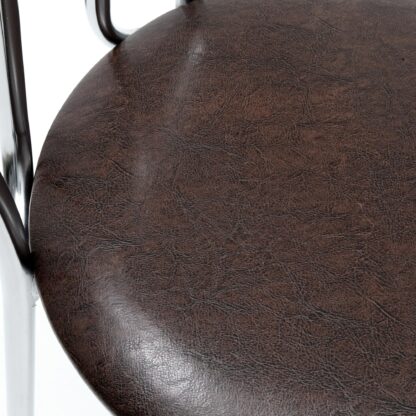 Scaun Tulipan, maro 15611, 89x40x50 cm, cadru crom, imitatie piele - imagine 5