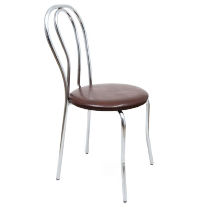 Scaun Tulipan, maro 15611, 89x40x50 cm, cadru crom, imitatie piele