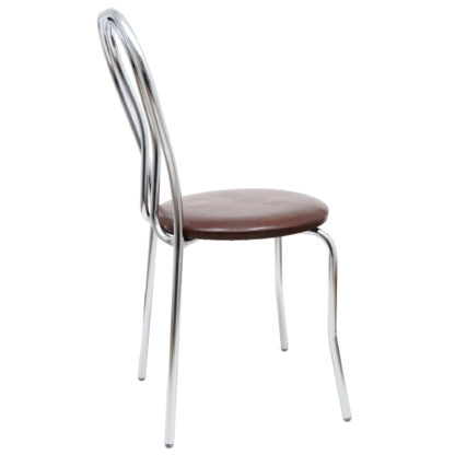 Scaun Tulipan, maro 15611, 89x40x50 cm, cadru crom, imitatie piele - imagine 3