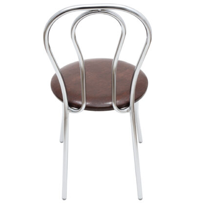Scaun Tulipan, maro 15611, 89x40x50 cm, cadru crom, imitatie piele - imagine 4