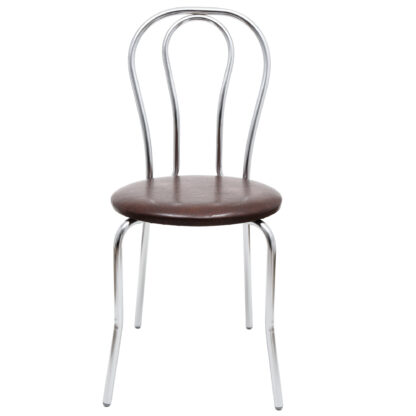 Scaun Tulipan, maro 15611, 89x40x50 cm, cadru crom, imitatie piele - imagine 2
