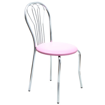 Scaun Vanessa, mov, piele ecologica, cadru cromat, 40x86x48 cm