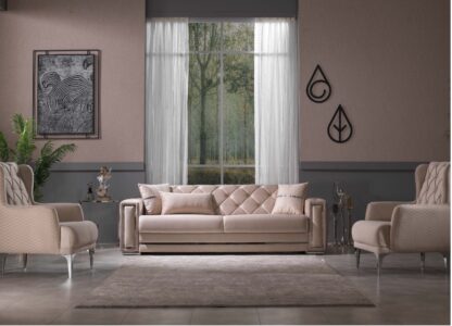 Set canapea extensibila cu 3 locuri si 2 fotolii Bolivia
