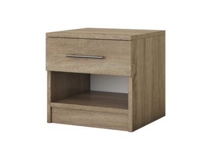 Set Dormitor Dome 1-20, Wenge/Sonoma, Dulap 200 cm, Pat 160×200 cm, 2 noptiere, comoda - imagine 4