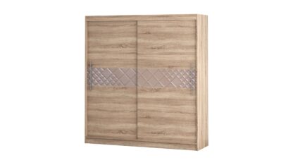 Set Dormitor Dome 3-20, Sonoma, Dulap 200 cm, Pat 160×200 cm, 2 noptiere, comoda - imagine 8