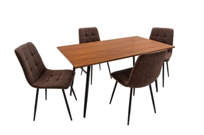 Set masă MB-69 cu 4 scaune S-155 Maro - imagine 2