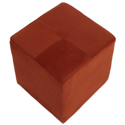 Taburet Cool, caramiziu, stofa, 36x35x35 cm - imagine 4
