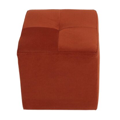 Taburet Cool, caramiziu, stofa, 36x35x35 cm - imagine 5