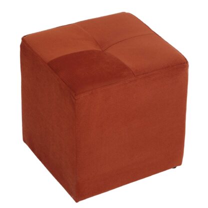 Taburet Cool, caramiziu, stofa, 36x35x35 cm - imagine 2