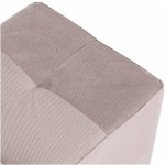 Taburet Cool, crem, stofa, 36x35x35 cm - imagine 4