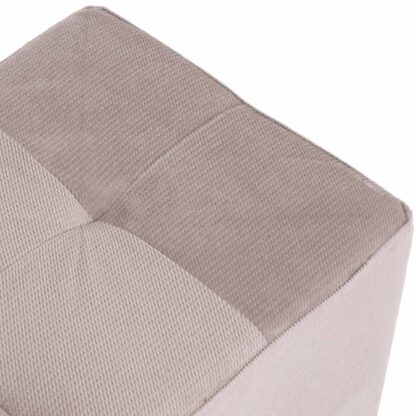 Taburet Cool, crem, stofa, 36x35x35 cm - imagine 4