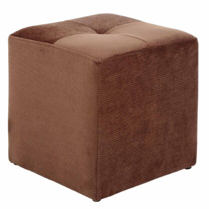 Taburet Cool, maro, stofa, 36x35x35 cm