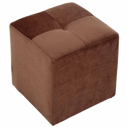 Taburet Cool, maro, stofa, 36x35x35 cm - imagine 3