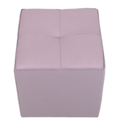Taburet Cool, mov, piele ecologica, 36x35x35 cm - imagine 4