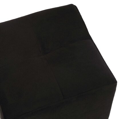 Taburet Cool, negru, stofa, 36x35x35 cm - imagine 3