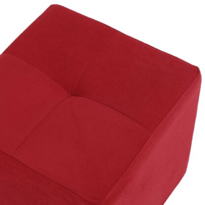 Taburet Cool, rosu, stofa, 36x35x35 cm - imagine 2