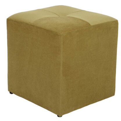 Taburet Cool, verde, stofa, 36x35x35 cm
