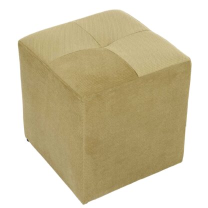 Taburet Cool, verde, stofa, 36x35x35 cm - imagine 3