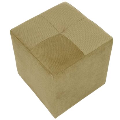 Taburet Cool, verde, stofa, 36x35x35 cm - imagine 5