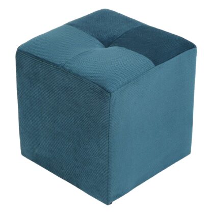 Taburet Cool, turcoaz, stofa, 36x35x35 cm - imagine 3