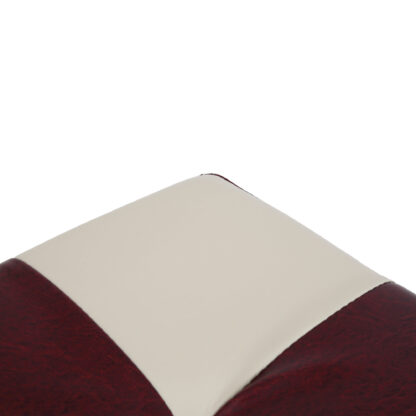Taburet Cool, visiniu/crem, piele ecologica, 36x35x35 cm - imagine 2