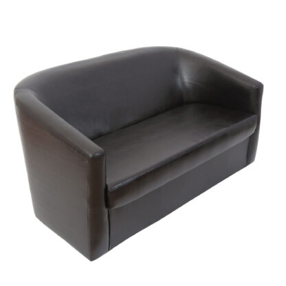 Canapea Tudor, wenge, piele ecologica, 130x68x75 cm - imagine 5